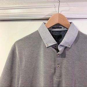 Ted Baker Men’s Gray Polo (brand new) - Size 4 (L)